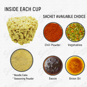 [SINOMIE] Fideos instantáneos de bajo precio Yummy Chicken & Beef Flavor 65g Cup Fideos instantáneos - Product Image 2