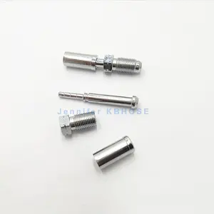 M10*1 Male Metric thread Brake hose end crimp fitting for 1/8" Stainless steel braided ptfe brake oil hose