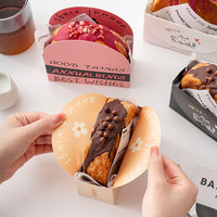 Boîte à pain en papier épais personnalisable IMEE pour le petit-déjeuner, sandwichs, desserts, pain, hamburgers, bagels, sushis, emballage alimentaire, gaufrage