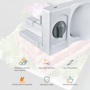 Trancheuse Électrique Pliable 100W avec Bouton de Sécurité, Lame SUS420J2 de 170mm et <span class=keywords><strong>Poussoir</strong></span> Alimentaire pour Légumes et Viandes - Product Image 6