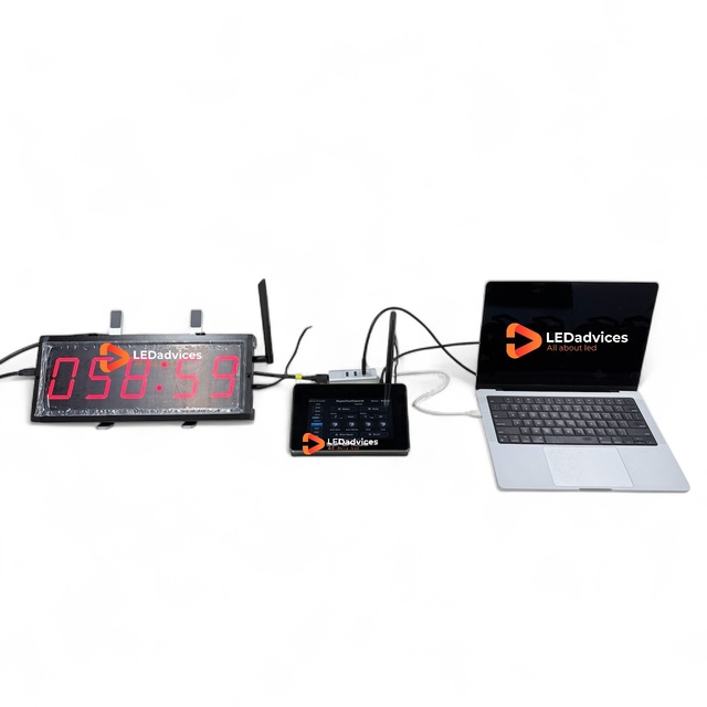 100m Timer Display SuperCue Presenter Cuelight Page Clicker Anti Interference Long Distance Conference Control 4pcs Laptops