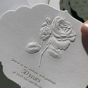 กระดาษฝ้ายพรีเมียม ปั๊มนูนลาย 3 มิติ สำหรับงานธุรกิจ - สำหรับการ์ดบันทึกวันสำคัญ การ์ดตอบรับ และการ์ดขอบคุณ - Product Image 2