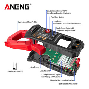 Testeur professionnel d'électricien ANENG ST210 Polymètre Ampèremétrique DC/AC 600A 6000 Comptes - Product Image 6