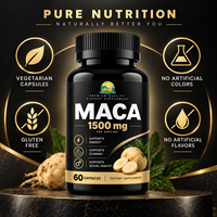 Capsules d'extrait de racine de Maca naturelle pure OEM DOM - Complément alimentaire à base de plantes de qualité alimentaire pour soutenir l'immunité des hommes et des adultes