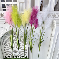 Herbe de la Pampa Artificielle YL de Haute Qualité, 3 Têtes, pour Décoration de Mariage et Décoration Intérieure