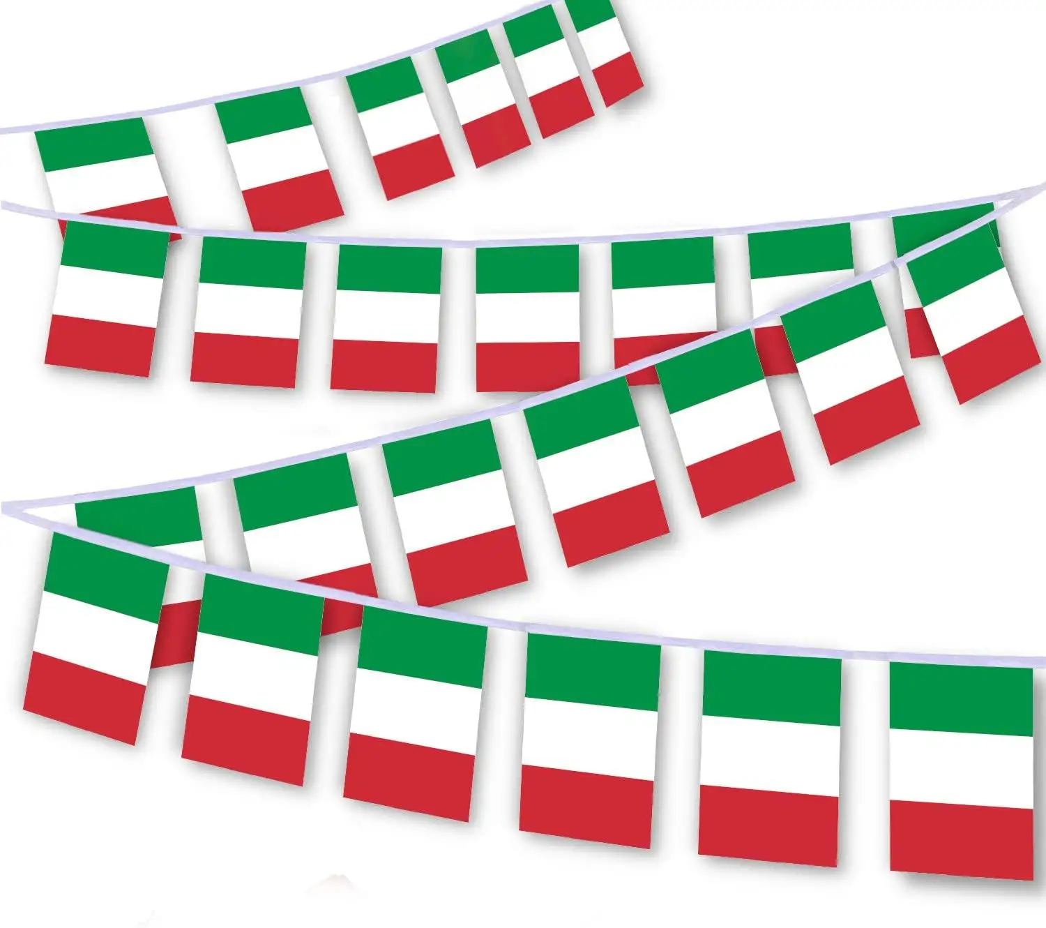 Benutzer definierte Italien Flag String, Italien Side Bunting, Dekoration Banner für Outdoor Indoor Patio Yard Decor