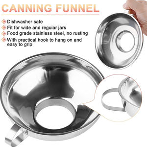 Acessórios de cozinha em 2 peças, aço inoxidável, grande funil, boca larga, jarra, conjunto de funil - Product Image 2
