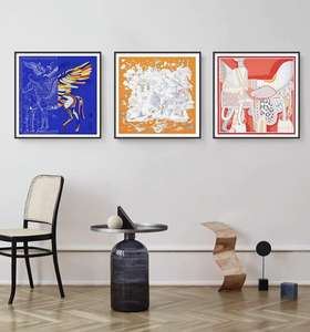 Toile d'art <span class=keywords><strong>moderne</strong></span> <span class=keywords><strong>de</strong></span> luxe, belle tête <span class=keywords><strong>de</strong></span> <span class=keywords><strong>cheval</strong></span> rose volant sauvage, <span class=keywords><strong>peinture</strong></span> orange avec cadre, art mural en cours d'exécution, peintures <span class=keywords><strong>de</strong></span> chevaux dorés - Product Image 6