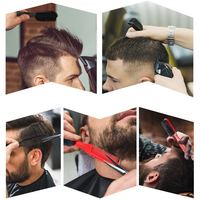 Nouvelle Arrivée Brosse et Peigne à Barbe Portable pour Salon de Coiffure Double Face Sculpture Nylon Noir Barbier Homme Soins Coiffage