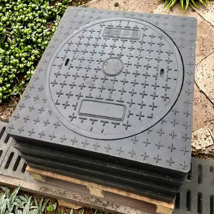 FRP composite nhựa vuông cửa cống bao gồm với tay kéo cống cống sợi thủy tinh hình chữ nhật vuông khung cửa cống Bìa - Product Image 6