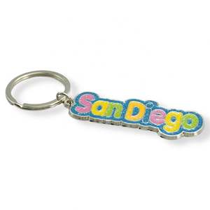 Lotes al por mayor de llaveros de dibujos animados de metal y plástico, llaveros personalizados de PVC 3D, llaveros redondos de goma, llaveros de PVC blando personalizados - Product Image 1