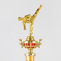 Trophée personnalisé en tube à colonne unique pour Taekwondo et Karaté AD55