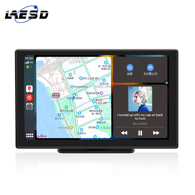 Carplay Portabel Layar Sentuh 9 Inci Android Penerima Radio Mobil Otomatis dengan GPS/Google/FM Terpasang Di Konsol Dasbor