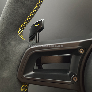 Volante Interamente in Alcantara con Palette Magnetiche per Panamera Cayman 718 Cayenne 955 996 Macan <span class=keywords><strong>Taycan</strong></span> 991 991.3 911 - Product Image 3