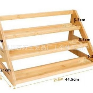 Estante de Especias de Bambú de Múltiples Niveles, Organizador de Almacenamiento de Frascos de Vidrio de 3 Niveles, Estante de Exhibición para Encimera de Cocina - Product Image 3