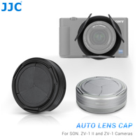Capuchon d'objectif automatique noir/argent JJC compatible avec les appareils photo Sony ZV-1 II et ZV-1 objectif et accessoires de haute qualité