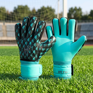 Customized Front Palm 4mm German Latex Soccer Goalkeeper Gloves <b>For</b> Professional Backhand Sublimation Printing Medius Cut - Product Image 2