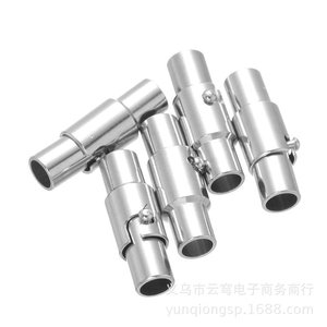Cierre de Pulsera de Cuero con Hebilla de Seguridad Magnética y Cordón Trenzado de Piel de Vacuno de Doble Bloqueo, Componente de Joyería Artesanal de Yiwu - Product Image 4