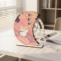 Nouveau design, vente en gros, calendrier perpétuel 3D, calendrier de bureau, calendrier en papier découpé au laser
