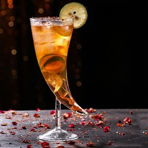Vente en gros de verres à cocktail faits à la main en forme de corne de boeuf verres à cocktail uniques verre à cocktail soufflé à la main - Product Image 2