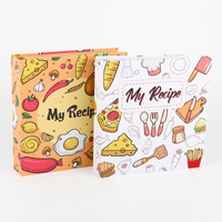 Cartes de cahier de recettes en papier couleur à impression personnalisée et onglets diviseurs de catégories Ensemble de classeur à 3 anneaux