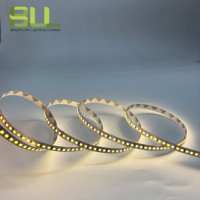 Vente en gros 180LED 24V 8mm de largeur 5M de rouleau Blanc chaud Intérieur Flexible 2835 SMD Bande lumineuse LED