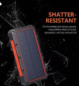 KR701 24000mAh <b>Solar</b> Power Bank Wireless Charging LED Light Rugged Portable <b>Charger</b> - Product Image 5