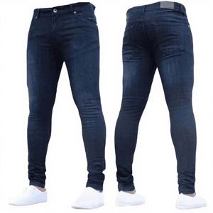 Pantalon en jean délavé coloré vintage pour homme, coupe crayon, décontracté, toutes saisons - Product Image 3