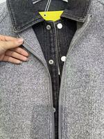 Blouson de moto en maille texturée haut de gamme, effet vieilli, avec fermeture éclair, confortable, doux pour la peau, coupe-vent et chaud pour l'hiver