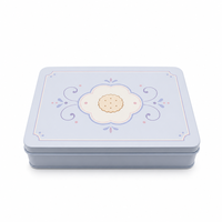 Boîte en métal rectangulaire personnalisée pour cartes à collectionner, autocollants, artisanat, vente en gros, emballage alimentaire personnalisé en métal pour biscuits