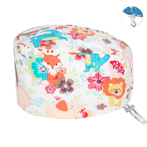 Unisex modello animale Euro berretto da infermiera in cotone con Logo personalizzato cappelli da chirurgo ospedaliero cappello da donna medico elastico - Product Image 1