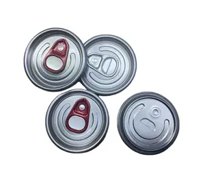 Full Open Lid 202# B64 sot cdl Food Grade Embossed Pull-Ring Aluminum Beverage Drink Juice Can End 360 Lids for soda pop can