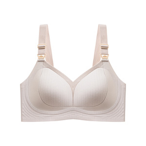 Sujetador de <span class=keywords><strong>Lactancia</strong></span> con Fragancia a Camelia 2717, Diseño de Rayas de Gelatina, Sin Varillas, <span class=keywords><strong>Ropa</strong></span> <span class=keywords><strong>Interior</strong></span> para Mujeres Embarazadas con Pecho Grande - Product Image 5