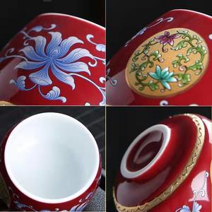 Service à thé en céramique <span class=keywords><strong>de</strong></span> style japonais minimaliste MSH, 4 tasses, émail, qualité alimentaire, pour cadeaux d'affaires - Product Image 3