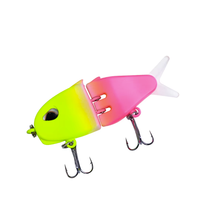 Nouvelle leurre artificielle rigide multi-segments Aotuo avec doubles hameçons, petit swimbait 60mm pour la pêche à la truite et au poisson-soleil
