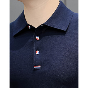 T-shirt à manches courtes pour homme, respirant, infroissable, en polyester, à rayures <span class=keywords><strong>Paul</strong></span> Three Bars, vente en gros directe usine transfrontalière - Product Image 3