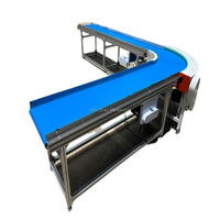 Système de bande transporteuse PU en PVC de qualité alimentaire blanc bleu résistant à la chaleur avec vitesse réglable pour la ligne d'emballage de légumes 2023