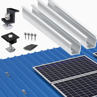 Système de supports de montage solaire en aluminium Shinefar pour toiture métallique, tuiles en acier coloré, support de panneaux solaires