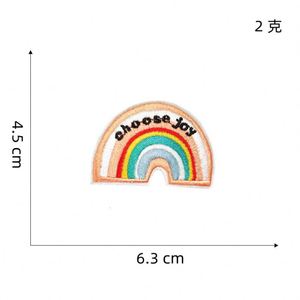 Hot Sale Summer Style Embroidered Iron on Sun Glass Beach Bum rainbow Vase Patch for Clothes Bag Decoration - Product Image 4