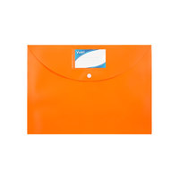 Porte-documents A4 multifonctionnel et élégant en plastique, couleurs macaron, matériau PP, fermeture à bouton-pression, sac à documents pour le bureau et l'école