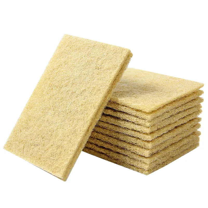 Tampon à récurer non égratigné pour enlever les taches tenaces éponge de sisal en fibre végétale naturelle pour outil de nettoyage ménager de cuisine