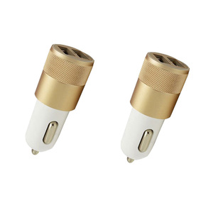 Cargador de coche con doble USB, aleación de aluminio, entrada de 12-24V, diseño tipo bala para cargar teléfonos - Product Image 5