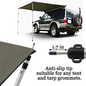 2025 Thiết Kế Mới 2 Pcs Bạc Có Thể Điều Chỉnh Tarp Ba Lan Đi Bộ Đường Dài Telescoping Nhôm Que Xách Tay Mái Hiên Ba Lan Cho Cắm Trại - Product Image 3