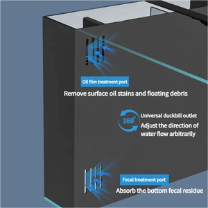 맞춤형 어항 스트림 울트라 화이트 유리 조경 탱크 홈 중소 데스크탑 어항 통합 필터 - Product Image 3