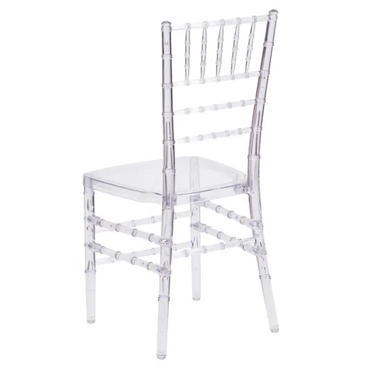 Штабелируемый прозрачный полимерный стул Chiavari, Свадебный акриловый стул тиффани