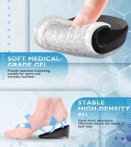 Semelles rehausseuses pour chaussures, coussin orthopédique absorbant les chocs, confort unisexe, support pour les pieds plus hauts - Product Image 3