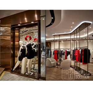 Venta al por menor alta-moderno textiles para el hogar <span class=keywords><strong>de</strong></span> prendas <span class=keywords><strong>de</strong></span> vestir Rack para tienda <span class=keywords><strong>de</strong></span> ropa Vitrine - Product Image 4