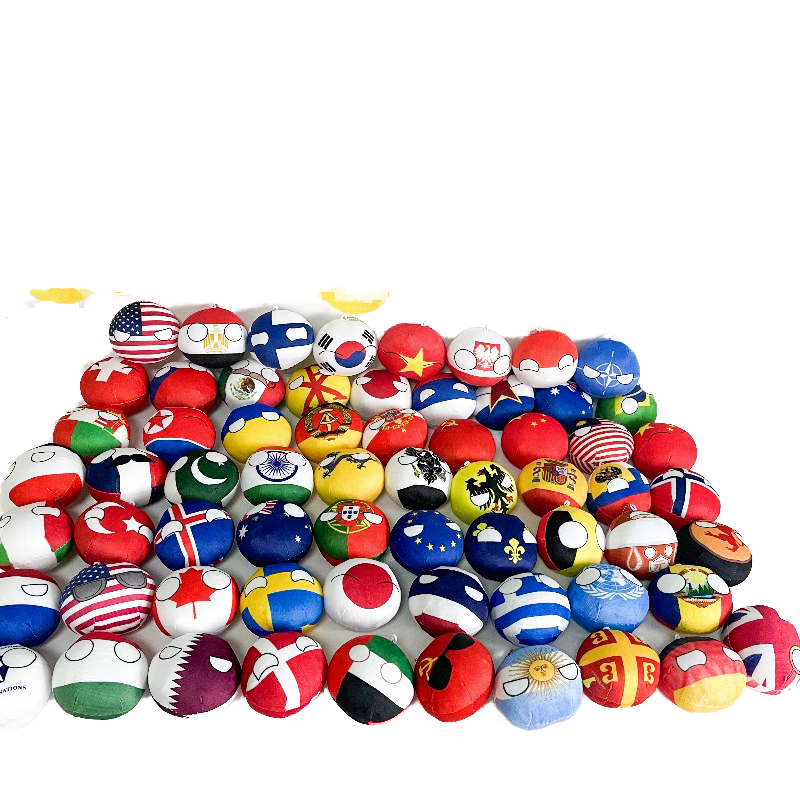 Cojín De Peluche Countryball Con Diseño De Bandera – Multiestilo (Reino Unido, Francia, Alemania, EE.UU., Japón, Rusia O UE) De 40 Cm, Suave Y Decorativo