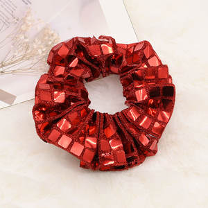 Резинки для волос Syh1510: роскошные, большие, с геометрическим узором, унисекс, ретро, для вечеринок, блестящие, квадратные, с пайетками - Product Image 3