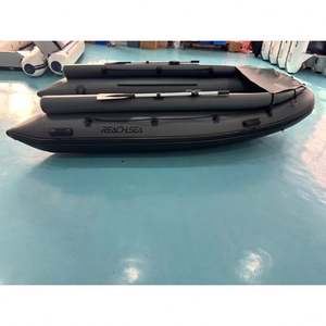 Bote Inflable Reachsea Color Gris Oscuro, Tipo Jet PVC Tunnel Air Deck, 3.8m, 6 Personas, con Motor, en Venta - Product Image 1